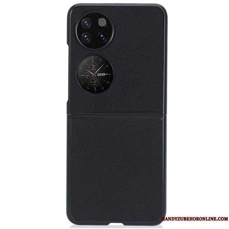 Coque Huawei P50 Pocket Effet Cuir Litchi