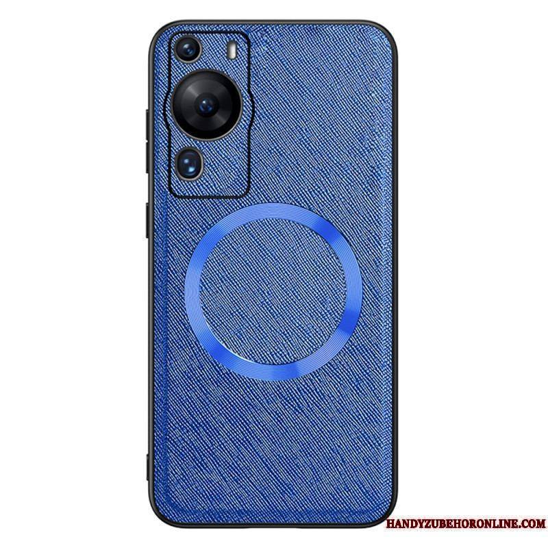 Coque Huawei P60 Pro Simili Cuir Compatible Magsafe