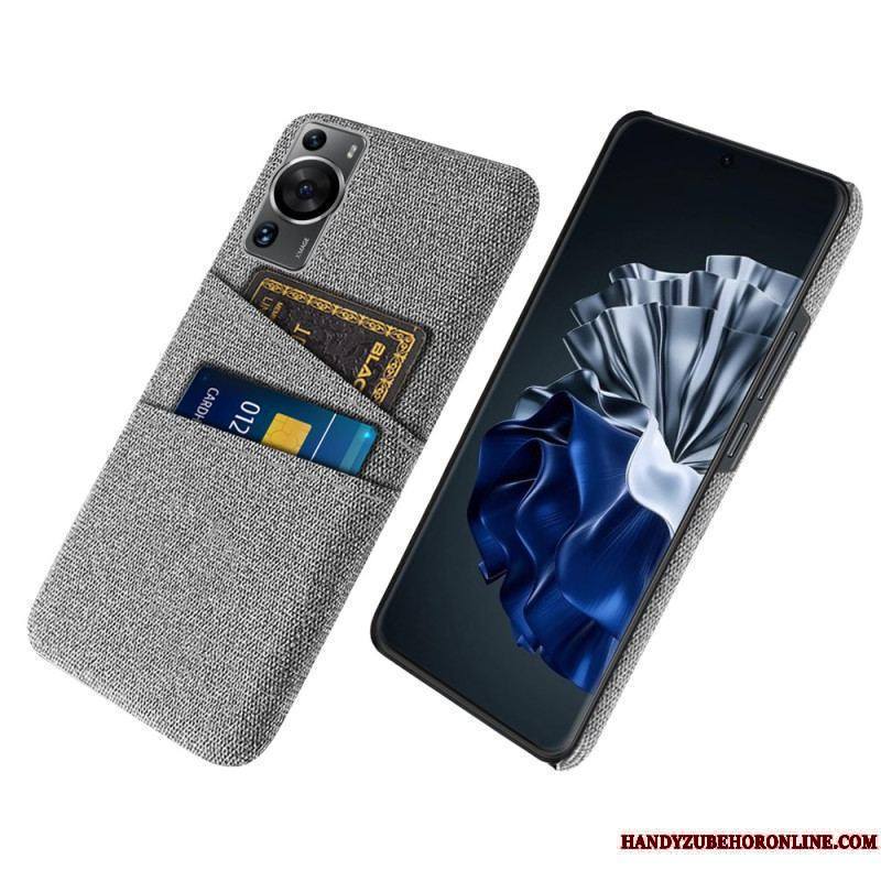 Coque Huawei P60 Pro Tissu Porte-Cartes