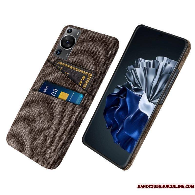 Coque Huawei P60 Pro Tissu Porte-Cartes