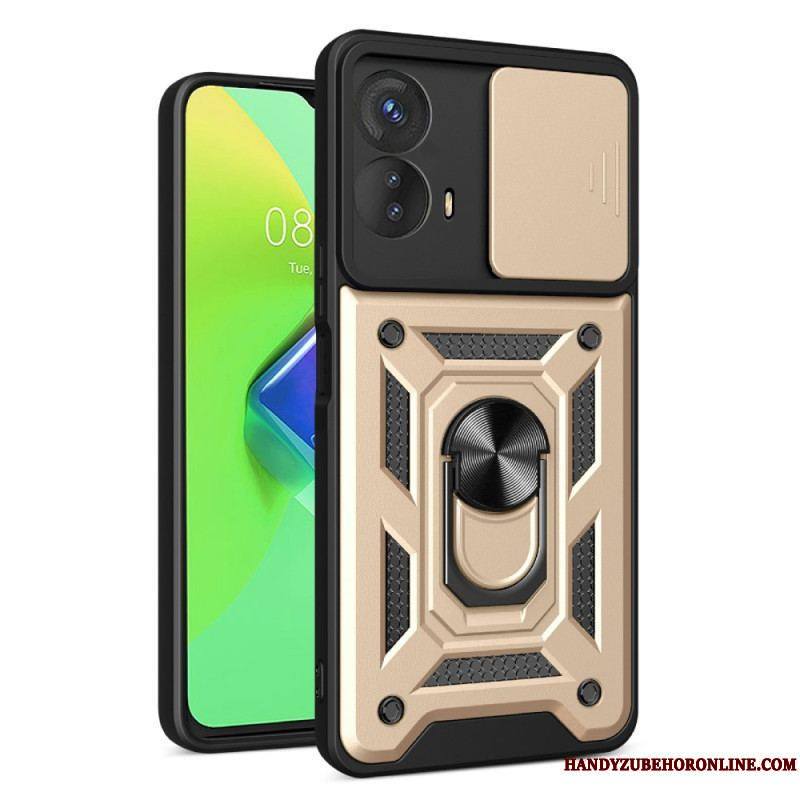 Coque Moto G73 5G Anneau-Support et Protège Lentilles