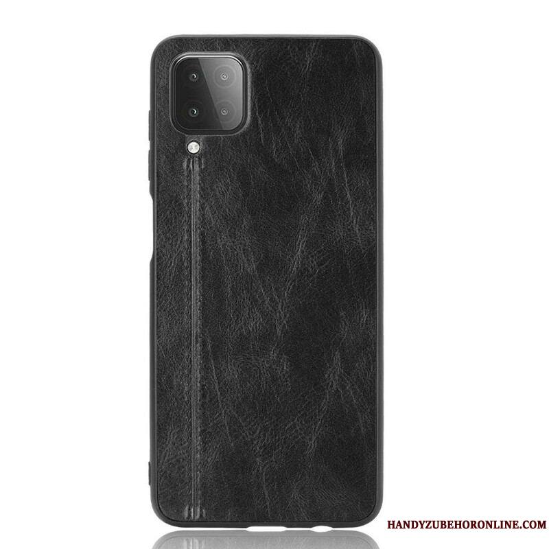 Coque Samsung Galaxy A12 / M12 Effet Cuir Couture