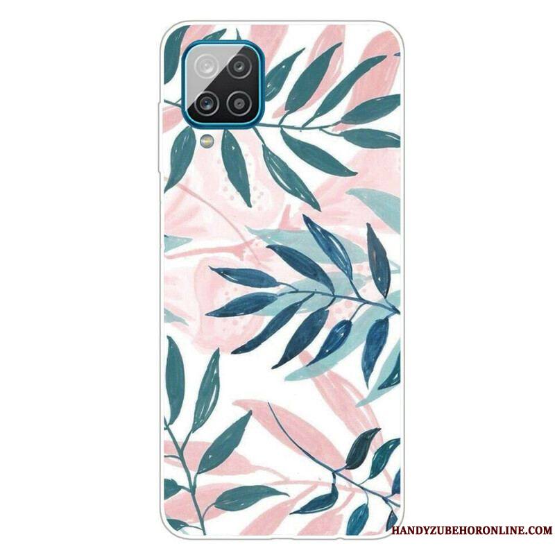 Coque Samsung Galaxy A12 / M12 Feuilles