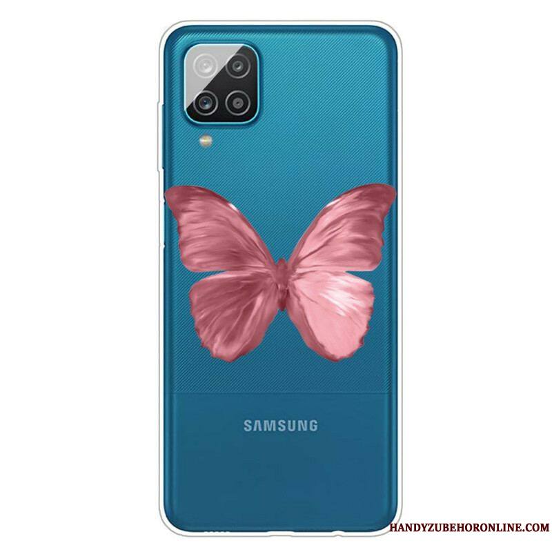 Coque Samsung Galaxy A12 / M12 Papillons Sauvages