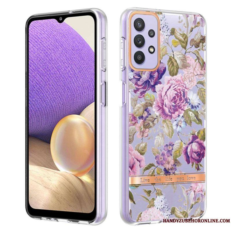 Coque Samsung Galaxy A13 Transparente Florale