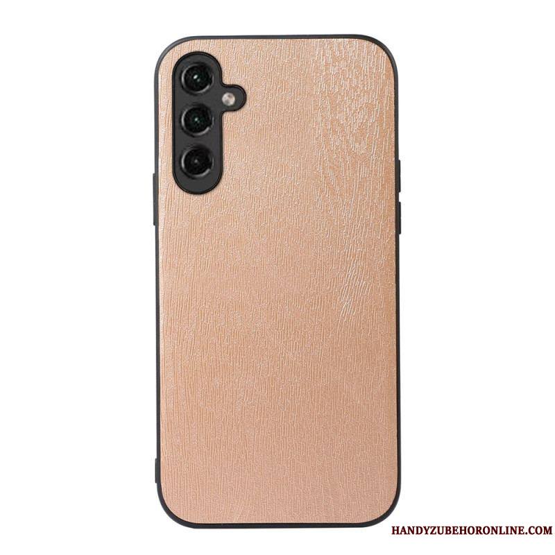 Coque Samsung Galaxy A14 5G / A14 Simili Cuir Effet Bois