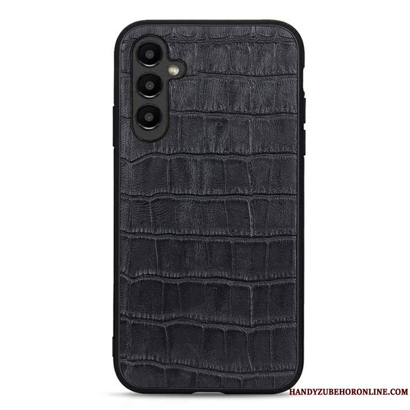 Coque Samsung Galaxy A14 5G / A14 Véritable Cuir Style Crocodile