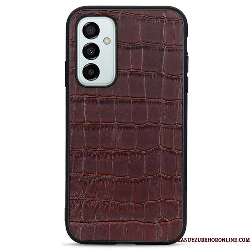 Coque Samsung Galaxy M23 5G Véritable Cuir Texture Crocodile