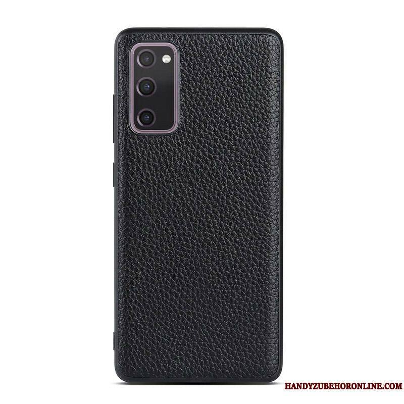 Coque Samsung Galaxy S20 FE Véritable Cuir Litchi