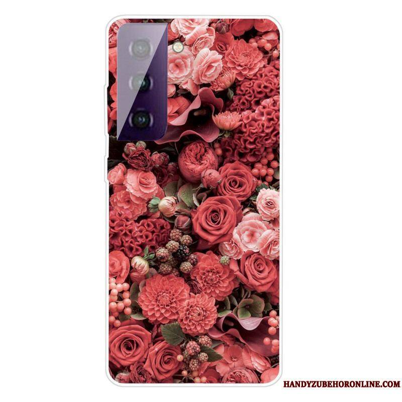 Coque Samsung Galaxy S21 5G Fleurs Intenses