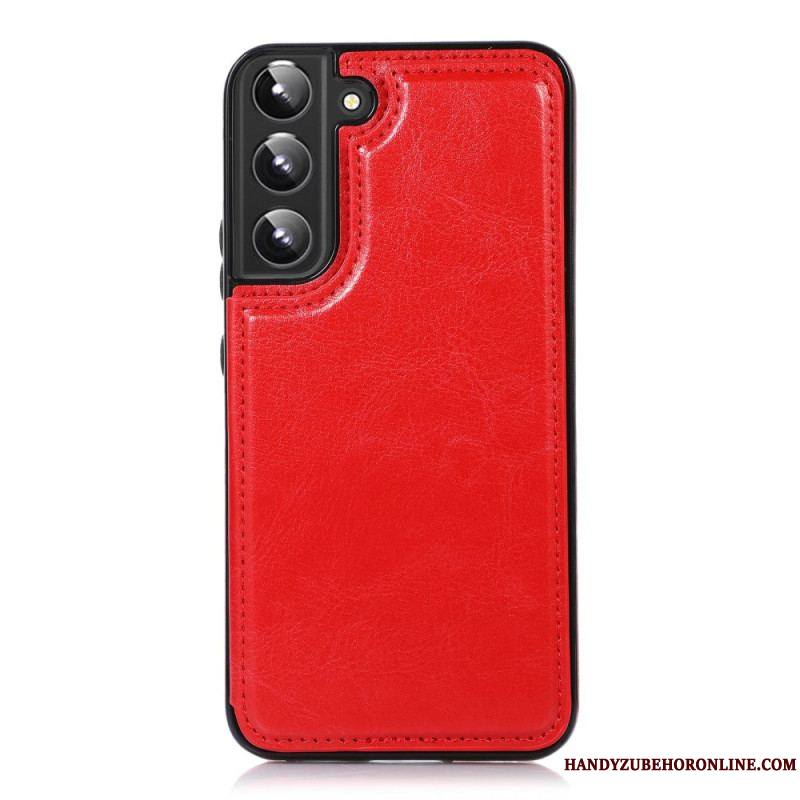 Coque Samsung Galaxy S22 5G Design Cuir Porte-Cartes Support