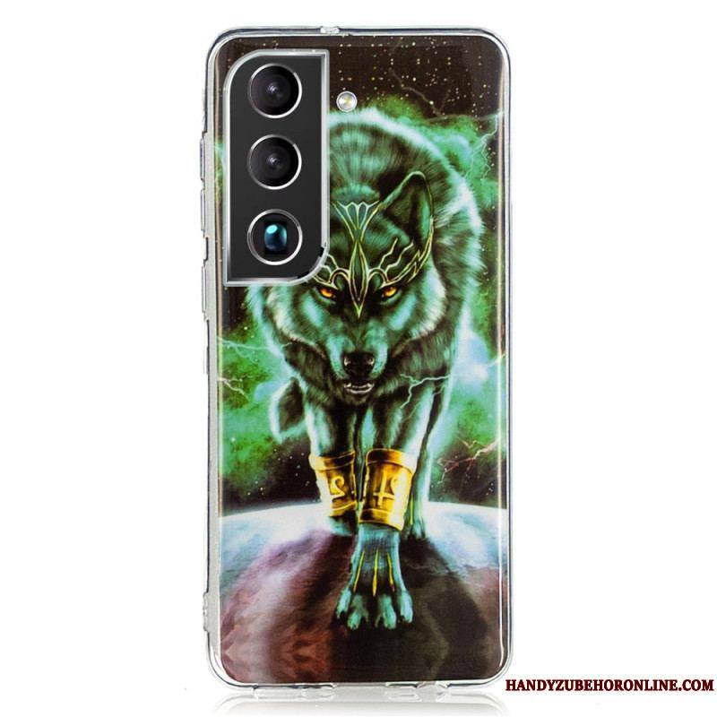 Coque Samsung Galaxy S22 5G Loup Fluorescente