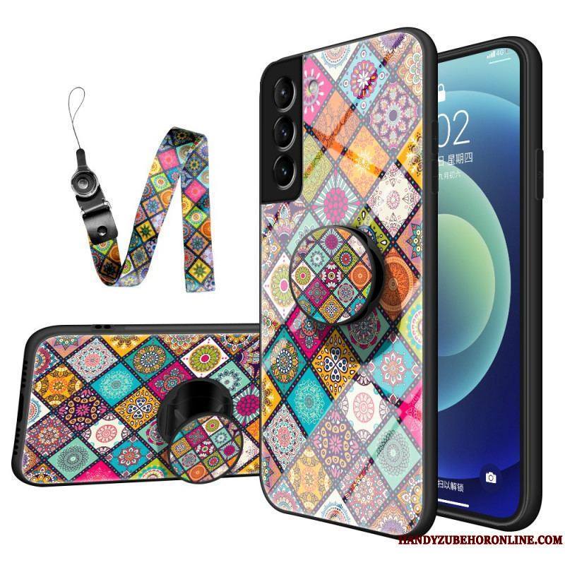 Coque Samsung Galaxy S22 5G Support Magnétique Patchwork