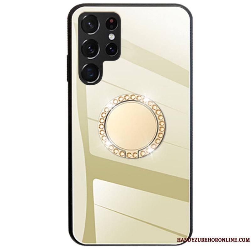 Coque Samsung Galaxy S22 Ultra 5G Miroir avec Anneau Rotatif