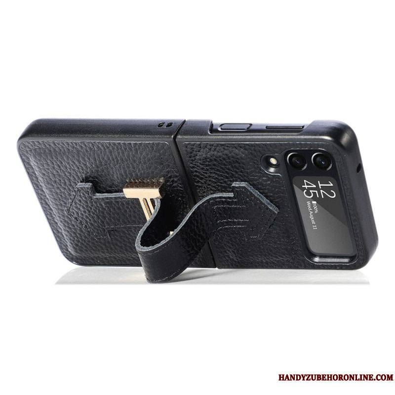 Coque Samsung Galaxy Z Flip 4 Cuir et Breloques