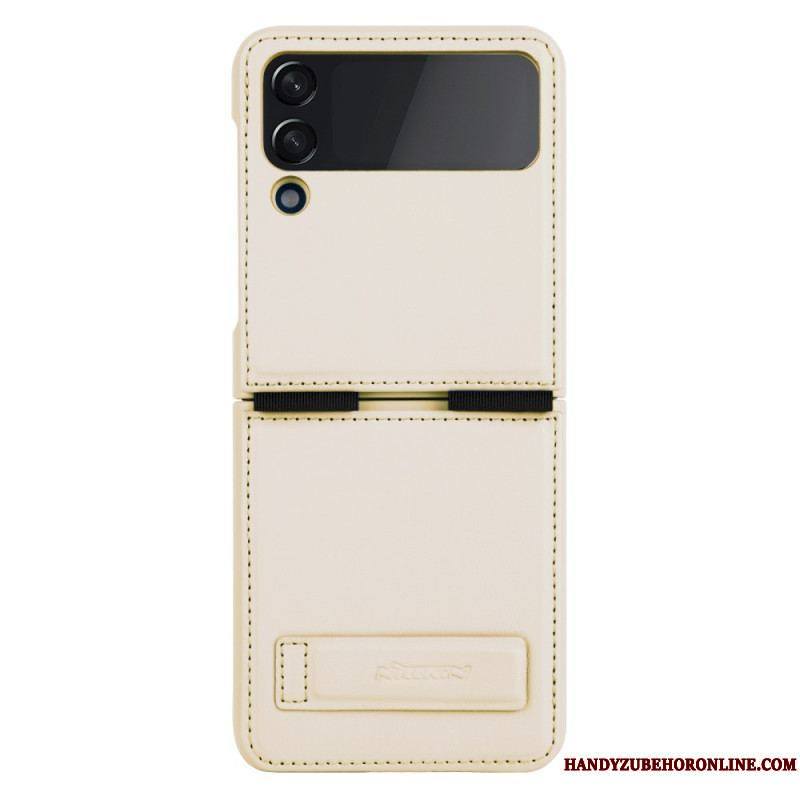 Coque Samsung Galaxy Z Flip 4 Cuir et Support NILLKIN