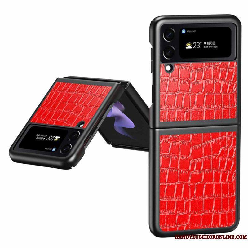 Coque Samsung Galaxy Z Flip 4 Style Peau de Crocodile