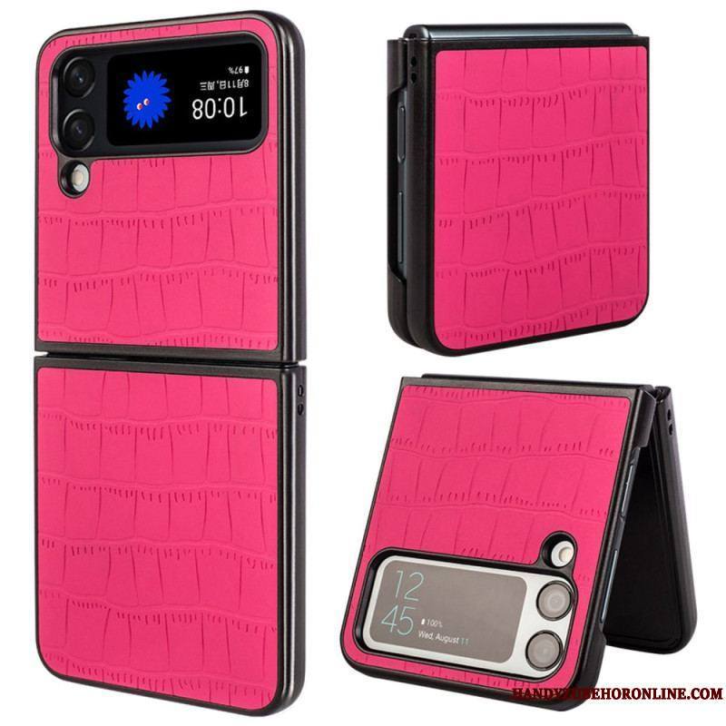 Coque Samsung Galaxy Z Flip 4 Style Peau de Crocodile