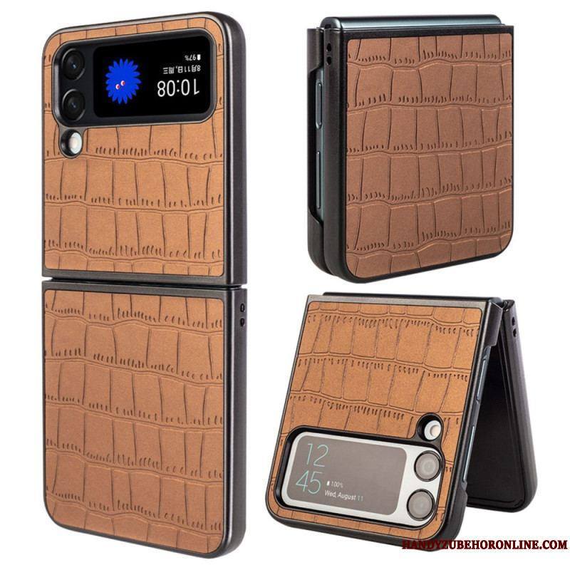 Coque Samsung Galaxy Z Flip 4 Style Peau de Crocodile