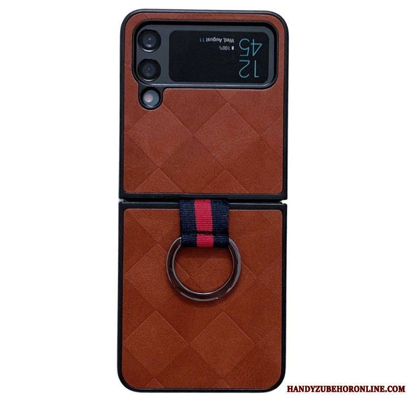 Coque Samsung Galaxy Z Flip 4 Tressée avec Anneau