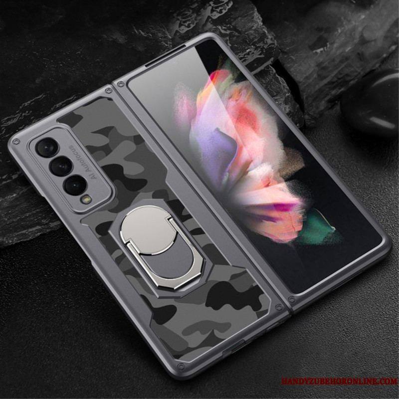 Coque Samsung Galaxy Z Fold 3 5G Camouflage Anneau-Support GKK