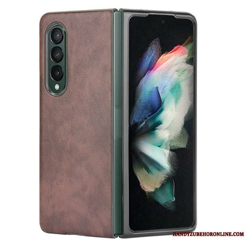 Coque Samsung Galaxy Z Fold 3 5G Effet Cuir Litchi