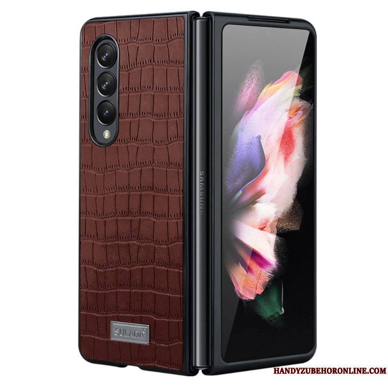 Coque Samsung Galaxy Z Fold 3 5G Style Cuir Crocodile SULADA