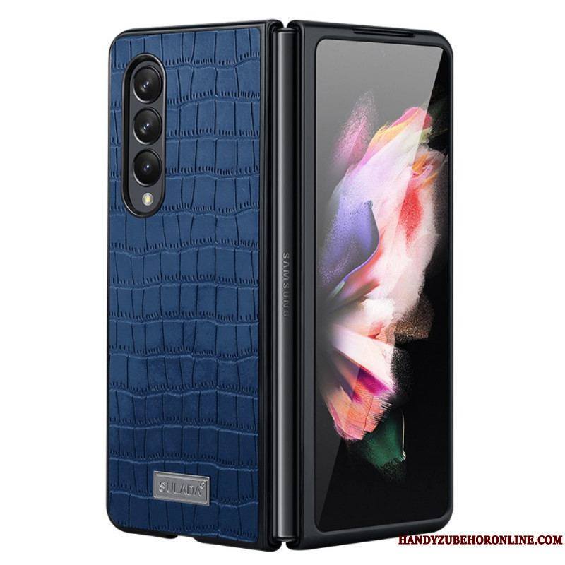 Coque Samsung Galaxy Z Fold 3 5G Style Cuir Crocodile SULADA