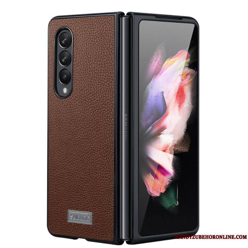 Coque Samsung Galaxy Z Fold 3 5G Style Cuir Litchi SULADA