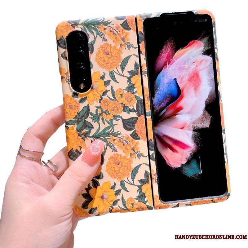 Coque Samsung Galaxy Z Fold 4 Fleurs Papier Peint