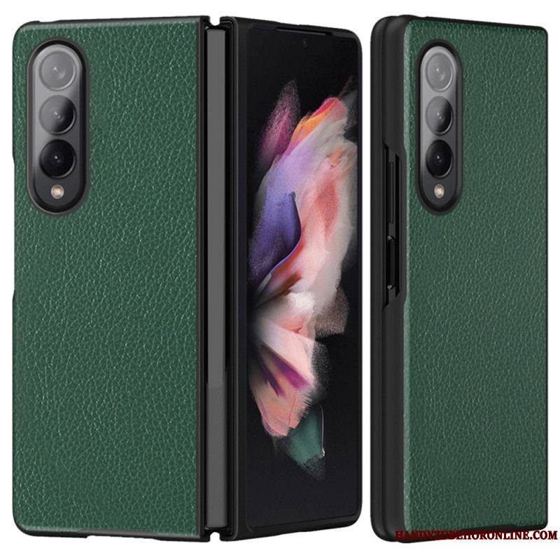 Coque Samsung Galaxy Z Fold 4 Simili Cuir Enduit Litchi