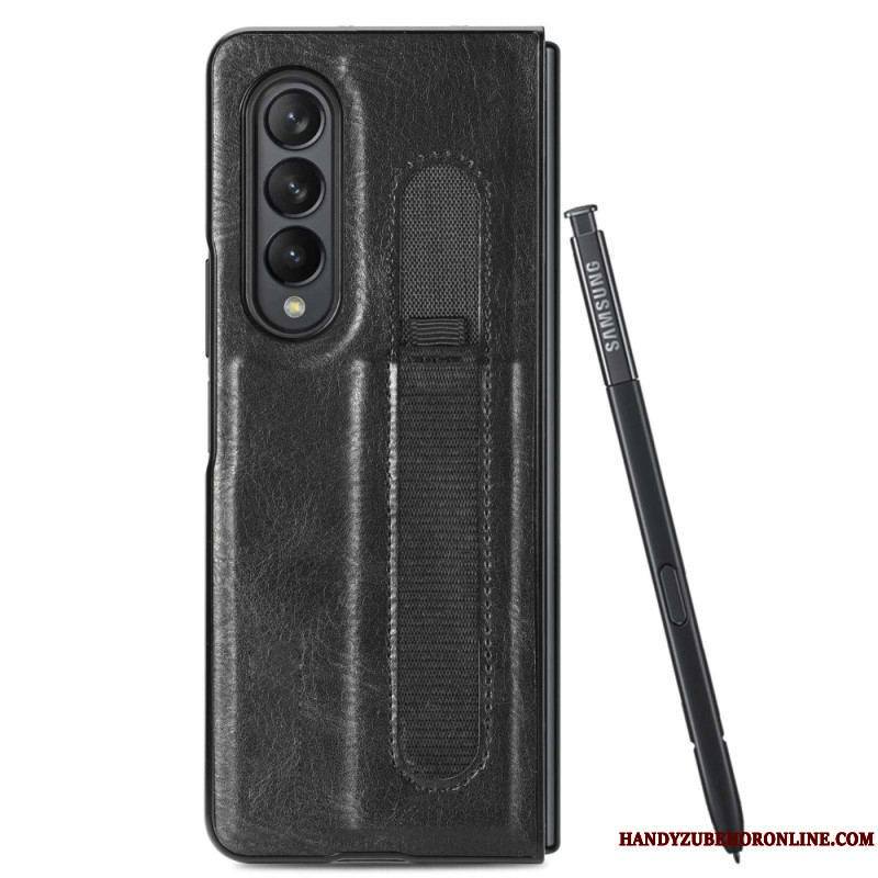 Coque Samsung Galaxy Z Fold 4 Simili Cuir Stylet