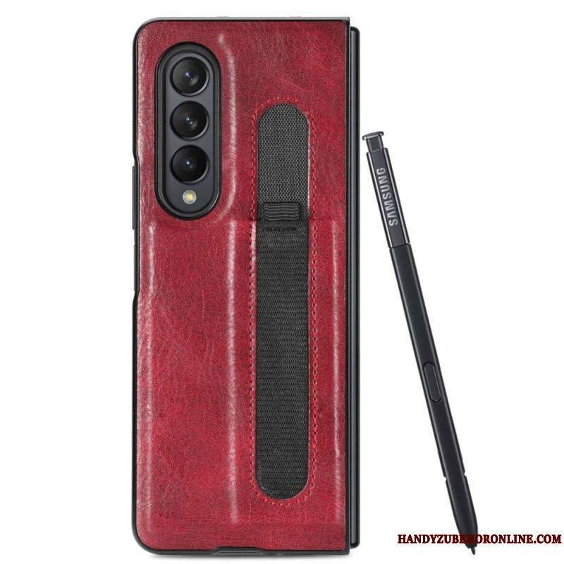 Coque Samsung Galaxy Z Fold 4 Simili Cuir Stylet