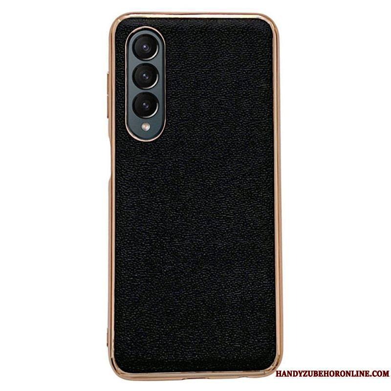 Coque Samsung Galaxy Z Fold 4 Simili Cuir de Veau