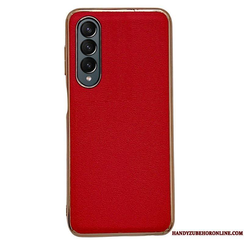 Coque Samsung Galaxy Z Fold 4 Simili Cuir de Veau