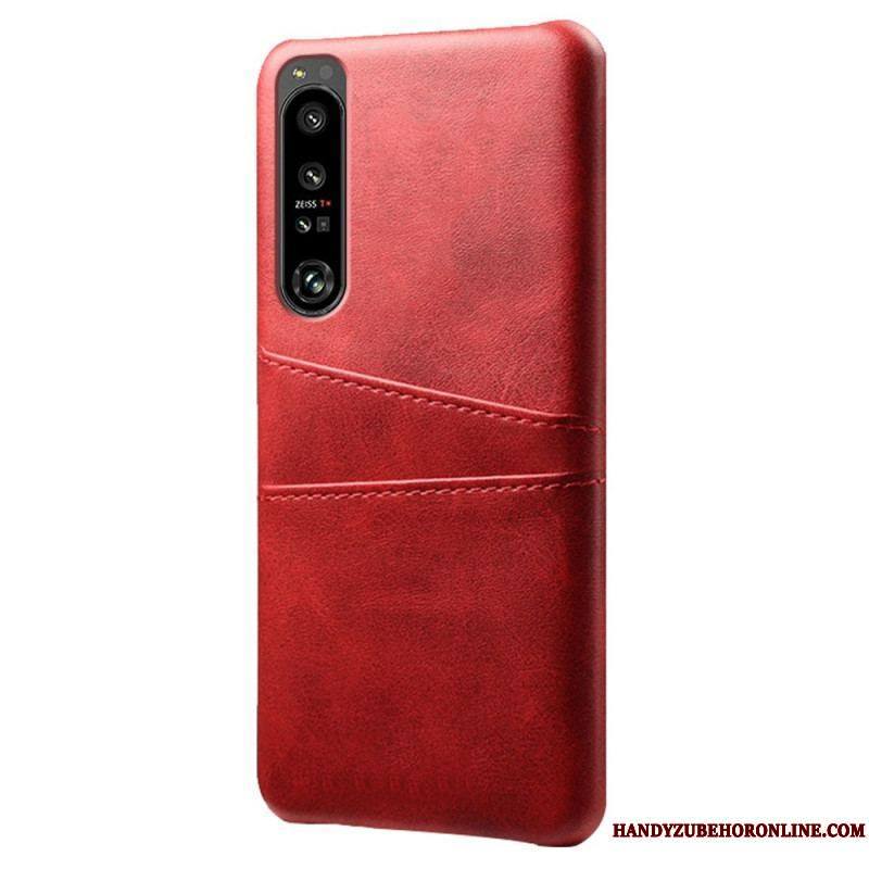 Coque Sony Xperia 1 IV Effet Cuir Porte-Cartes