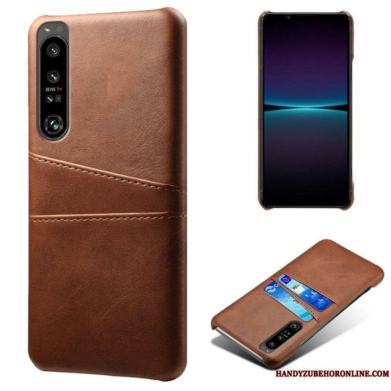 Coque Sony Xperia 1 IV Effet Cuir Porte-Cartes