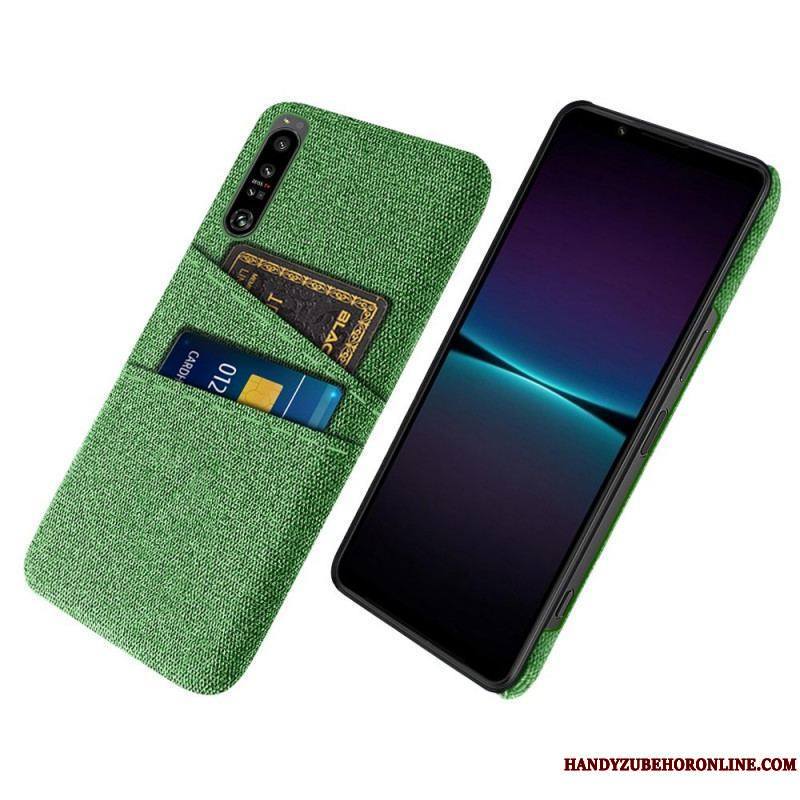 Coque Sony Xperia 1 IV Tissu Porte-Cartes