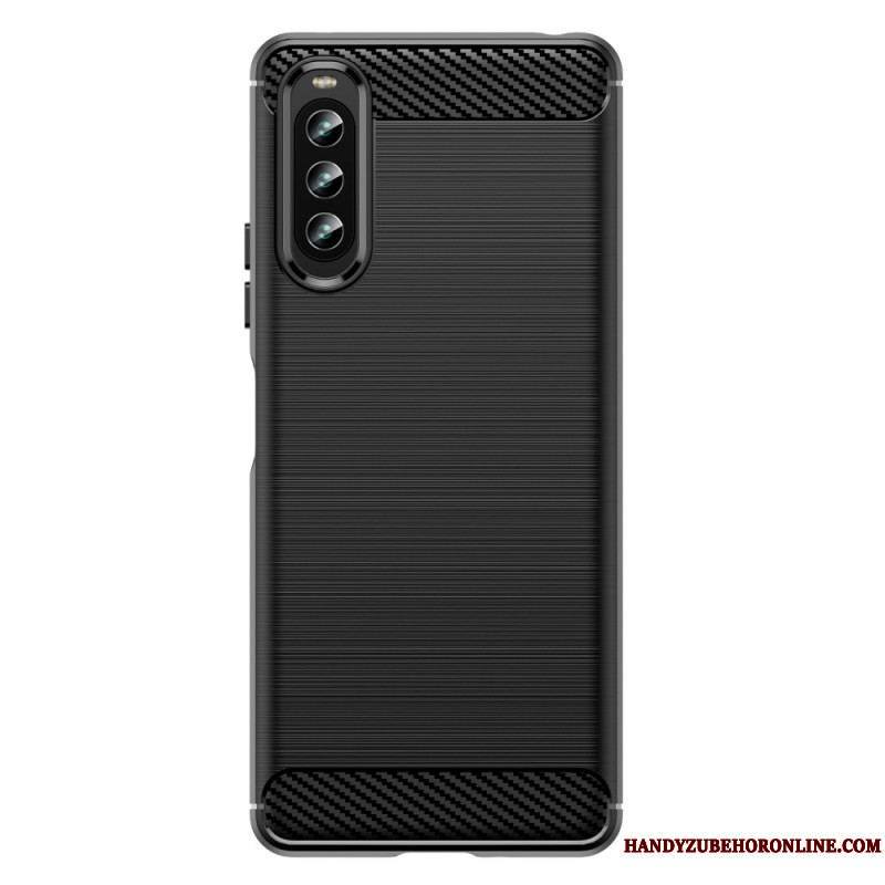 Coque Sony Xperia 10 IV Fibre Carbone Brossée