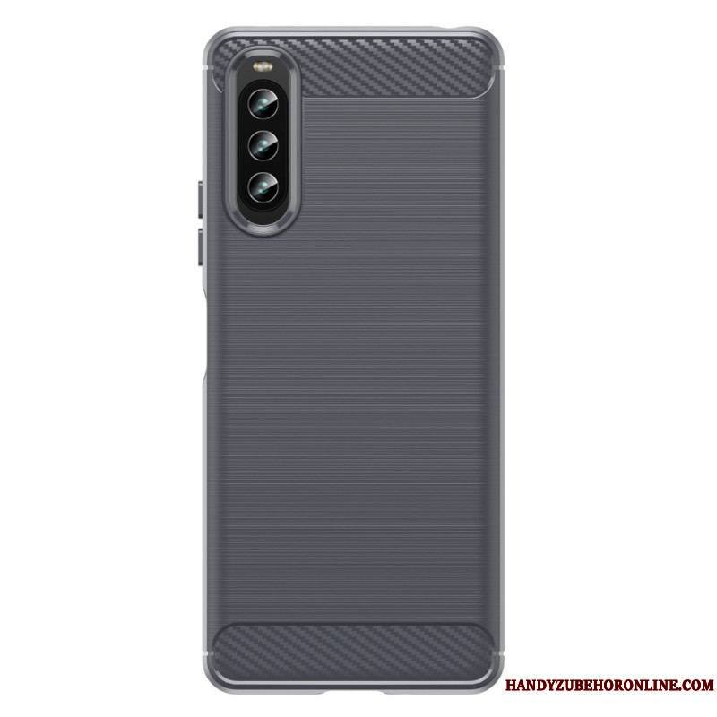 Coque Sony Xperia 10 IV Fibre Carbone Brossée