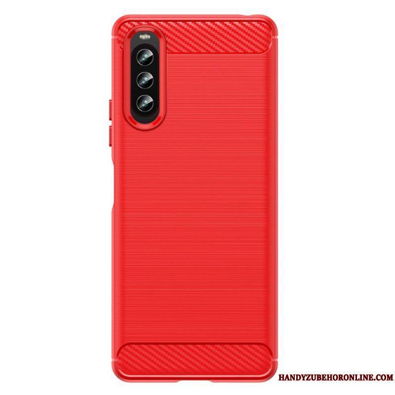 Coque Sony Xperia 10 IV Fibre Carbone Brossée