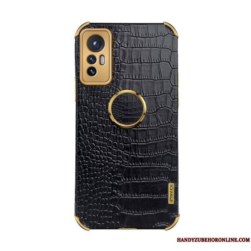 Coque  Xiaomi 12 / 12X  Effet Peau de Crocodile Anneau-Support