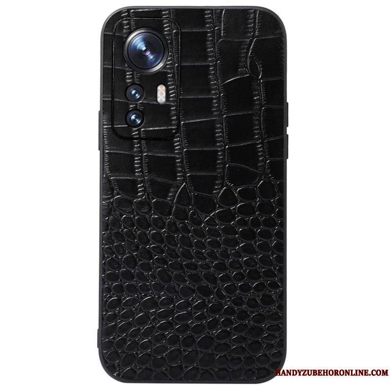 Coque  Xiaomi 12 / 12X  Véritable Cuir Texture Crocodile