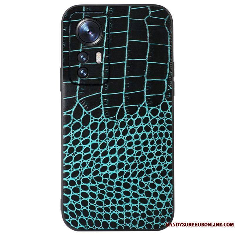 Coque  Xiaomi 12 / 12X  Véritable Cuir Texture Crocodile