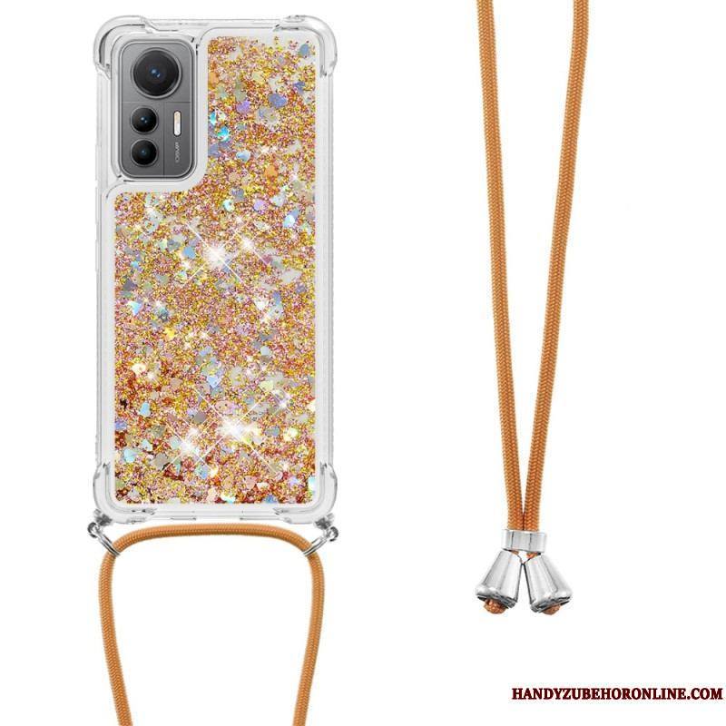 Coque Xiaomi 12 Lite à Cordon Paillettes Design