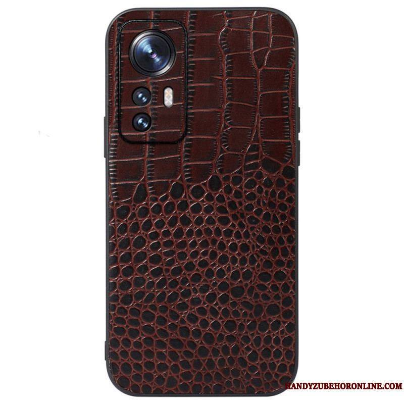 Coque Xiaomi 12 Pro Cuir Effet Peau de Crocodile