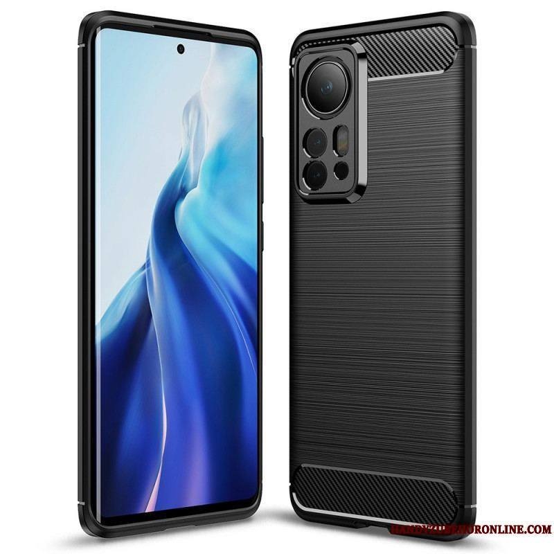 Coque Xiaomi 12 Pro Fibre Carbone Brossée