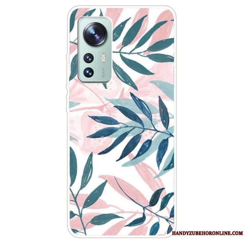 Coque Xiaomi 12 Pro Silicone Feuilles