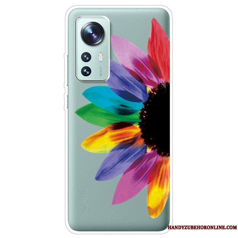 Coque Xiaomi 12 Pro Silicone Florale