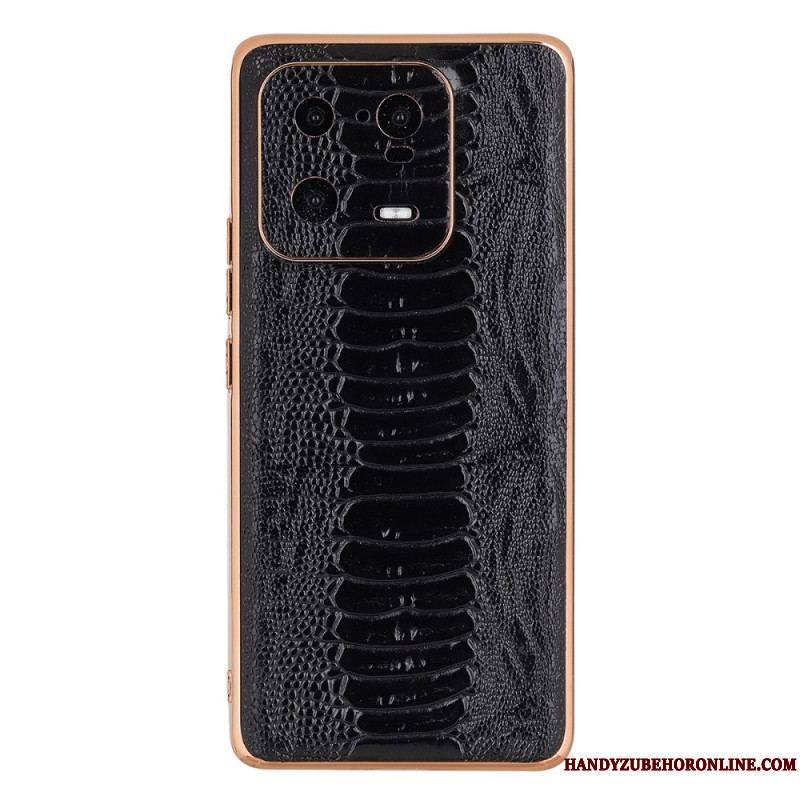 Coque Xiaomi 13 Pro Cuir Véritable Style Crocodile